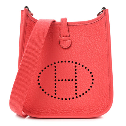 Hermes Taurillon Clemence Evelyne TPM Rouge Pivoine 1 of 8
