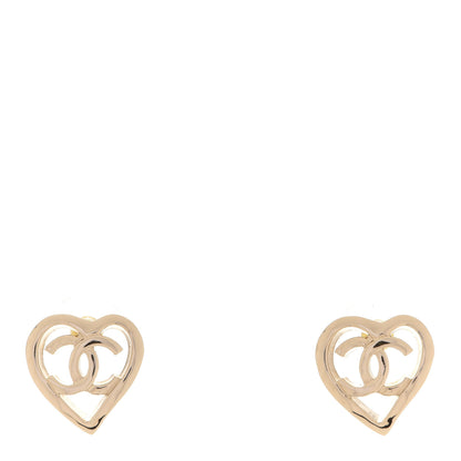 Chanel Metal CC Heart Coco In Love Earrings Gold 1 of 5