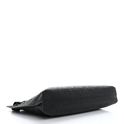 Loewe Calfskin Embossed Repeat T Pouch Black 4 of 7