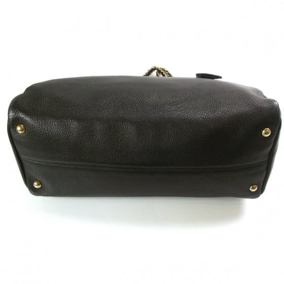 Cervo Deerskin Shoulder Bag Black