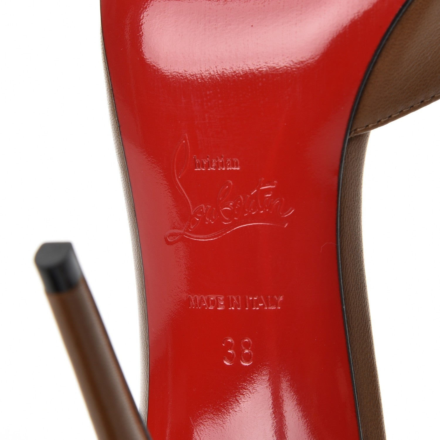 Christian Louboutin Shiny Nappa Iriza 100 Pumps 38 Indiana 7 of 10