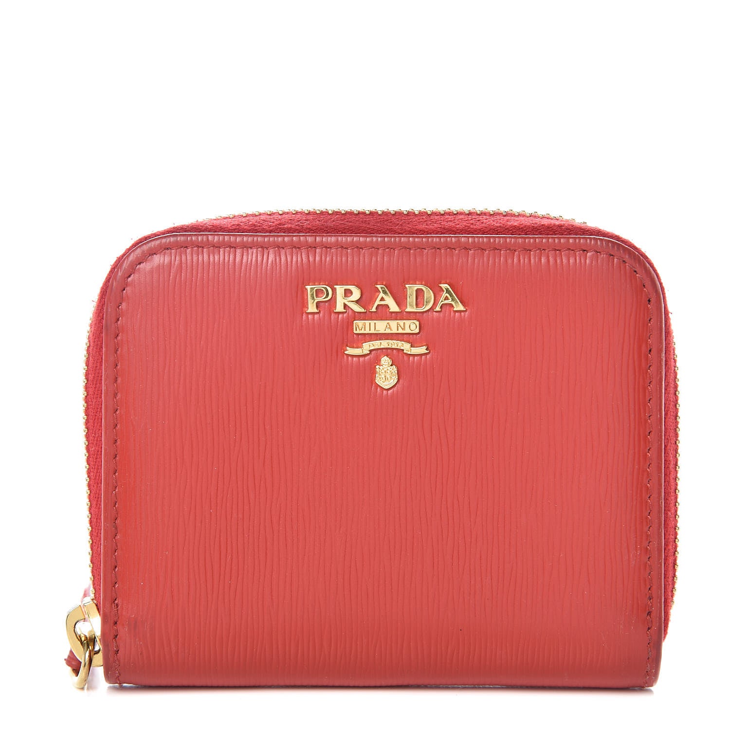 Prada Vitello Move Metal Coin Purse Lacca 1 of 8