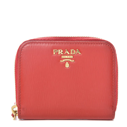 Prada Vitello Move Metal Coin Purse Lacca 1 of 8