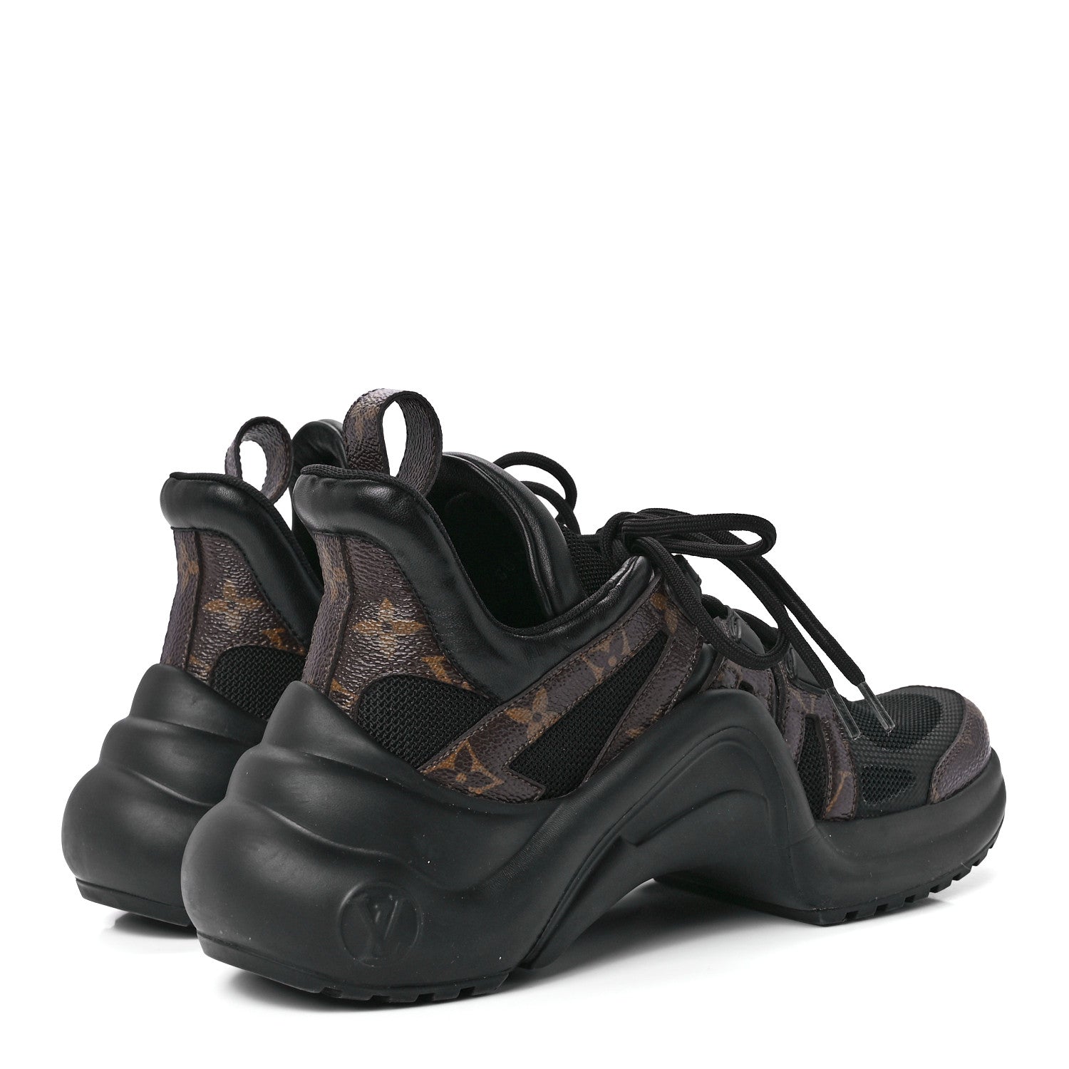 Louis Vuitton Calfskin Patent Monogram LV Archlight Sneakers 38 Black 4 of 8