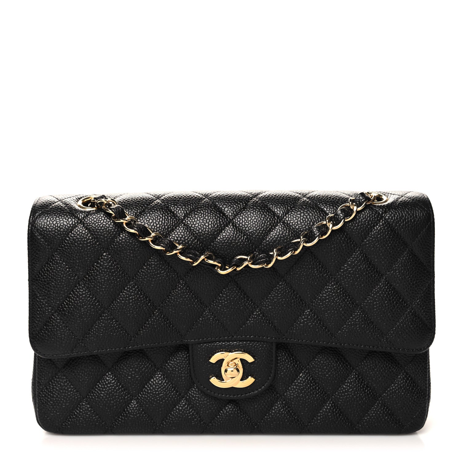 Chanel Caviar Quilted Medium Double Flap Black 1 of 12