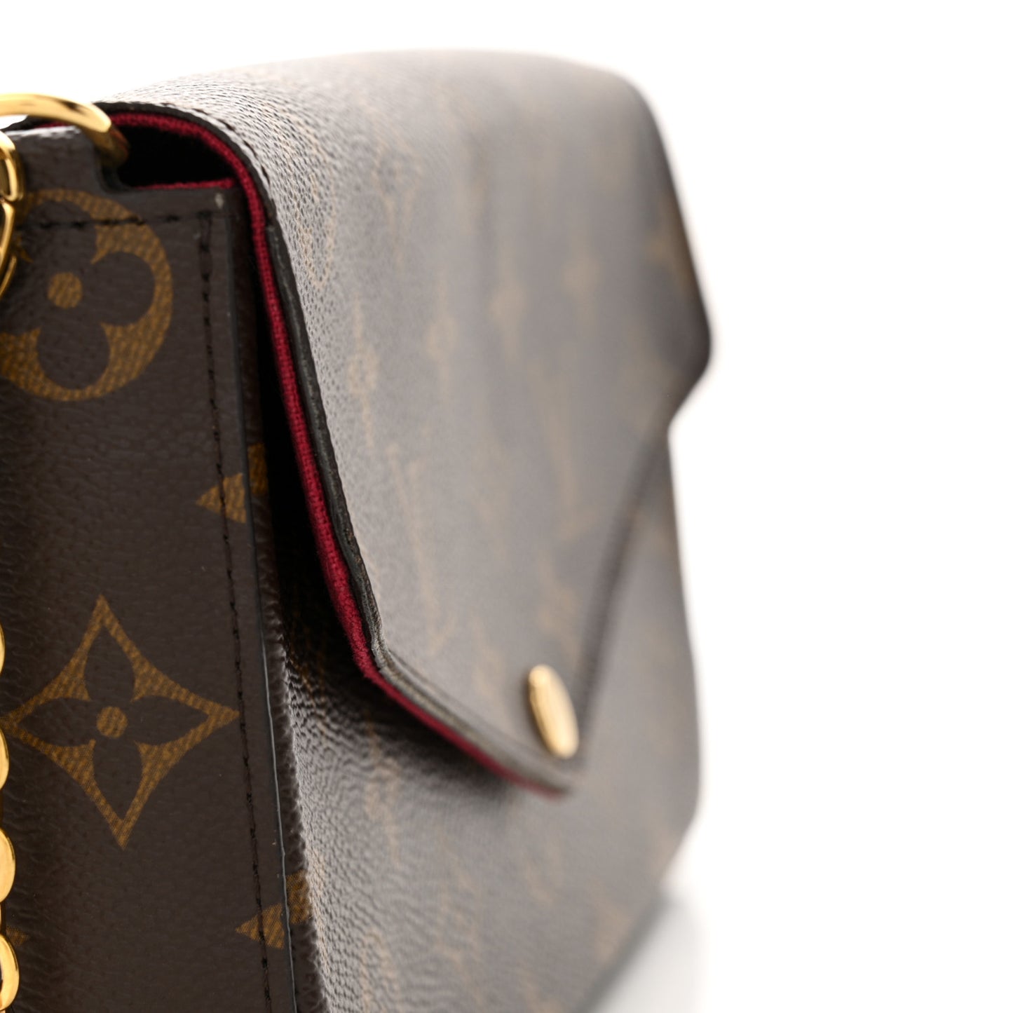 Monogram Pochette Felicie Chain Wallet Fuchsia
