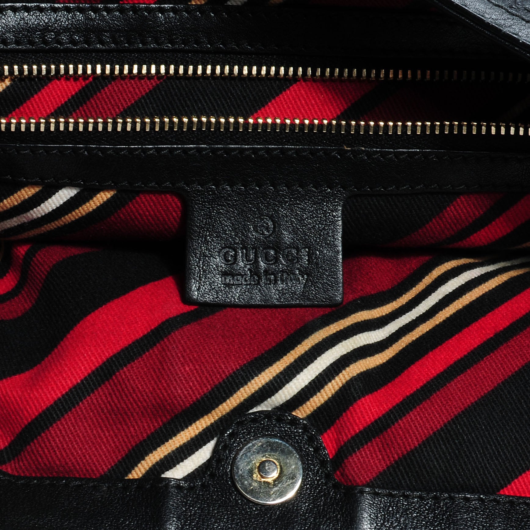 Gucci Guccissima Britt Medium Shoulder Bag Black 6 of 7