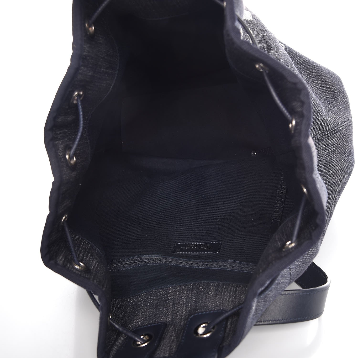 Chanel Canvas Large Deauville Backpack Denim Blue 5 of 7