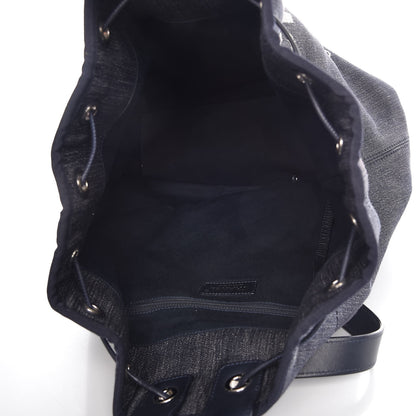 Chanel Canvas Large Deauville Backpack Denim Blue 5 of 7