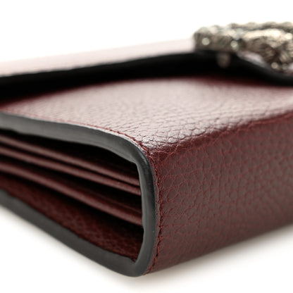 Gucci Dollar Calfskin Crystal Mini Dionysus Chain Wallet Vintage Bordeaux 9 of 10