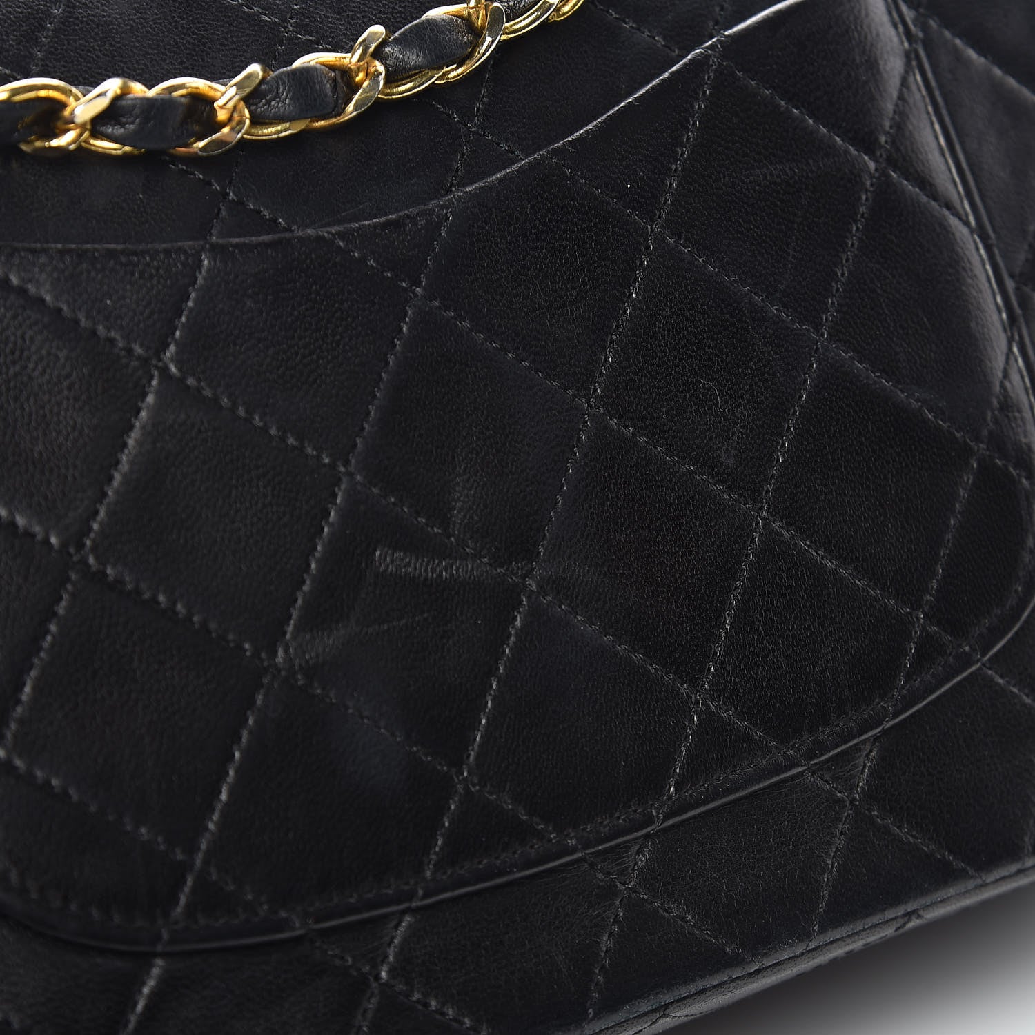 Chanel Lambskin Quilted Medium Double Flap Black 18 of 19