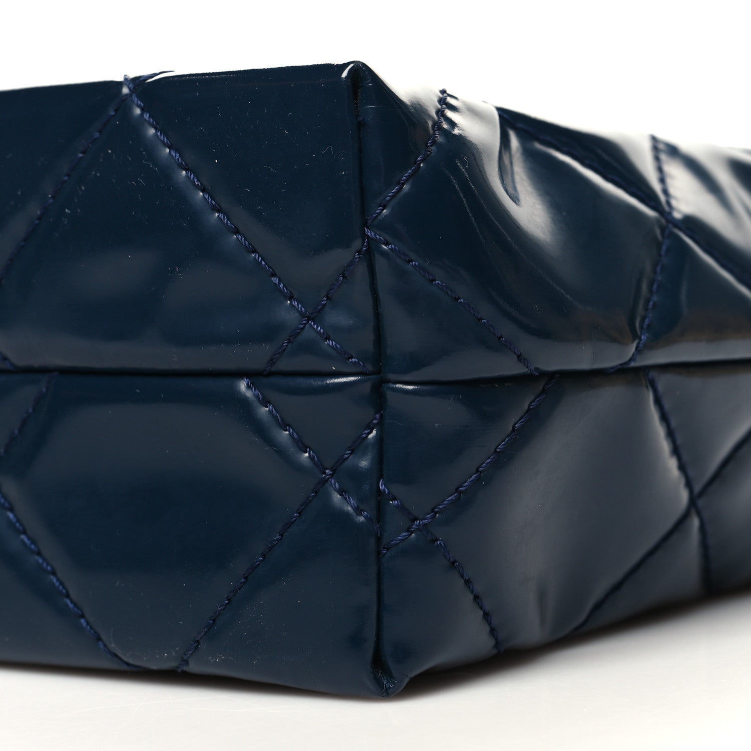 Chanel Vinyl Quilted In the Business Flap Bag Navy Blue 10 of 13