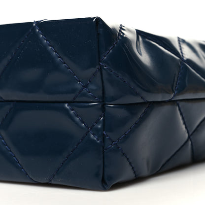 Chanel Vinyl Quilted In the Business Flap Bag Navy Blue 10 of 13