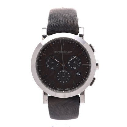 Burberry Stainless Steel Calfskin 40mm Chronograph Quartz Watch Black BU1776 1 of 8