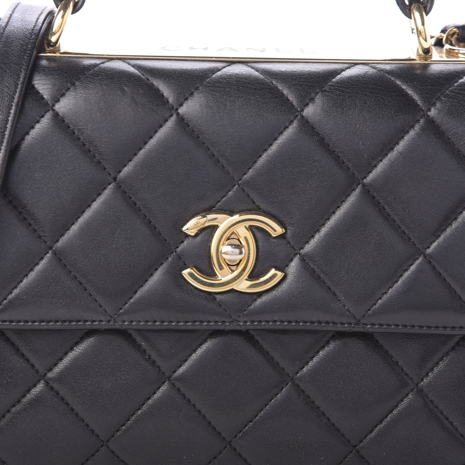Chanel Lambskin Quilted Small Trendy CC Dual Handle Flap Bag Black 10 of 13