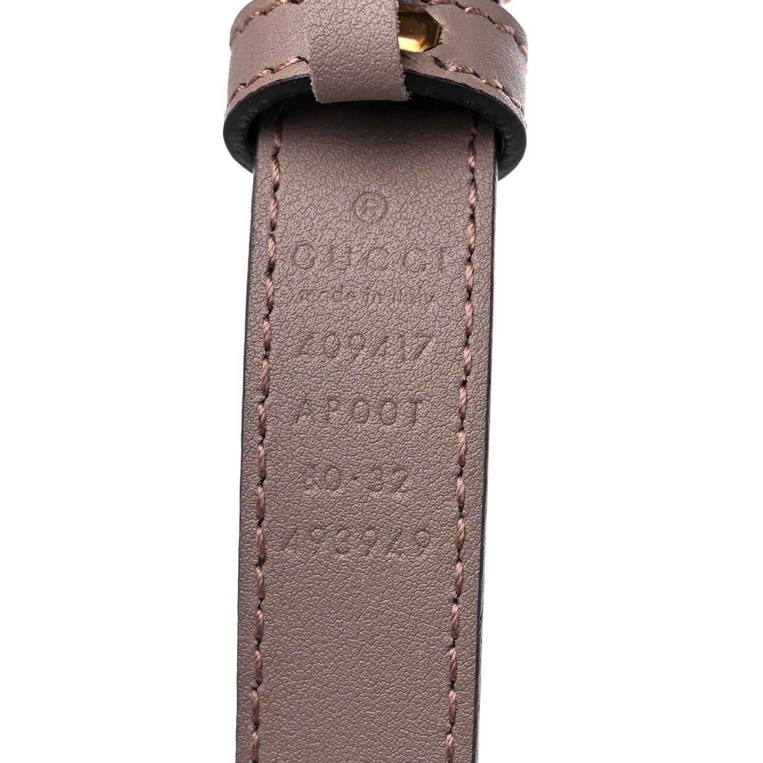 Gucci Calfskin Double G 20mm Belt 80/32 Porcelain Rose 3 of 5