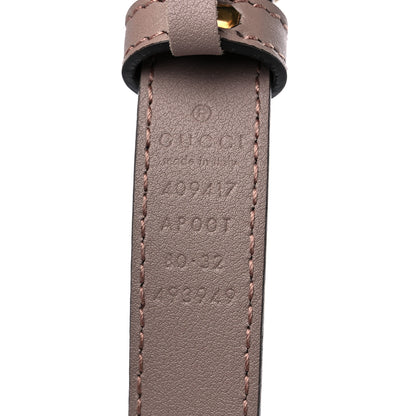 Gucci Calfskin Double G 20mm Belt 80/32 Porcelain Rose 3 of 5