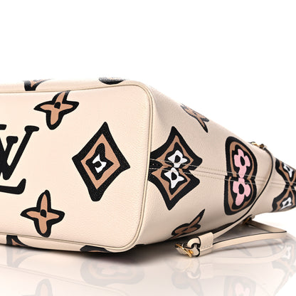 Louis Vuitton Monogram Giant Wild At Heart Neverfull MM Creme 9 of 10