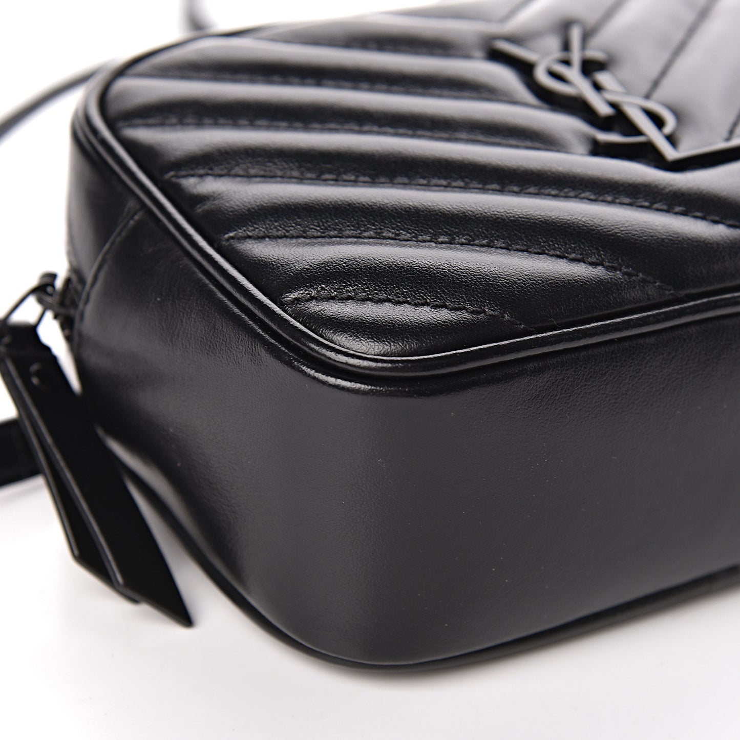 Calfskin Matelasse Monogram Lou Belt Bag Black