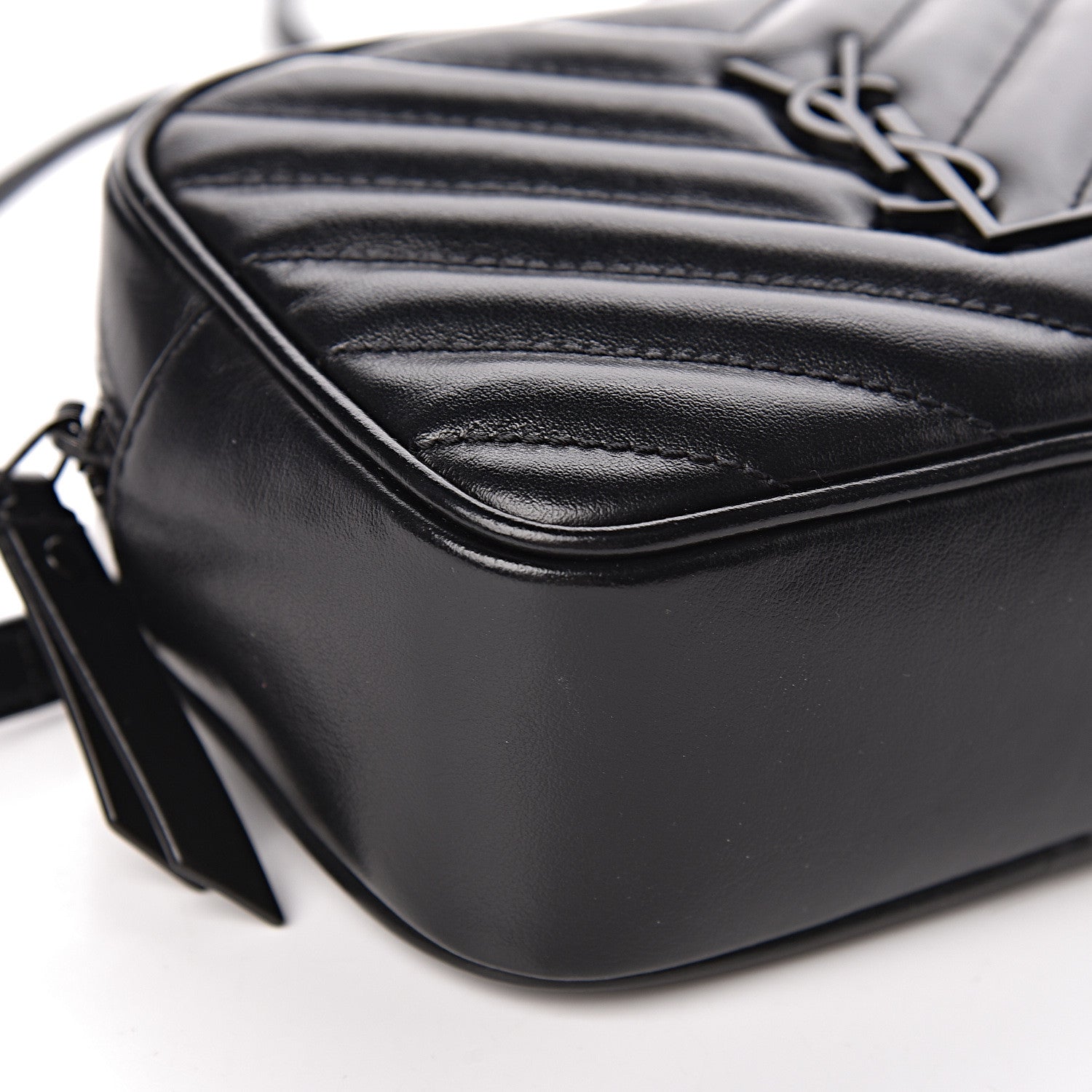 Saint Laurent Calfskin Matelasse Monogram Lou Belt Bag Black 7 of 10