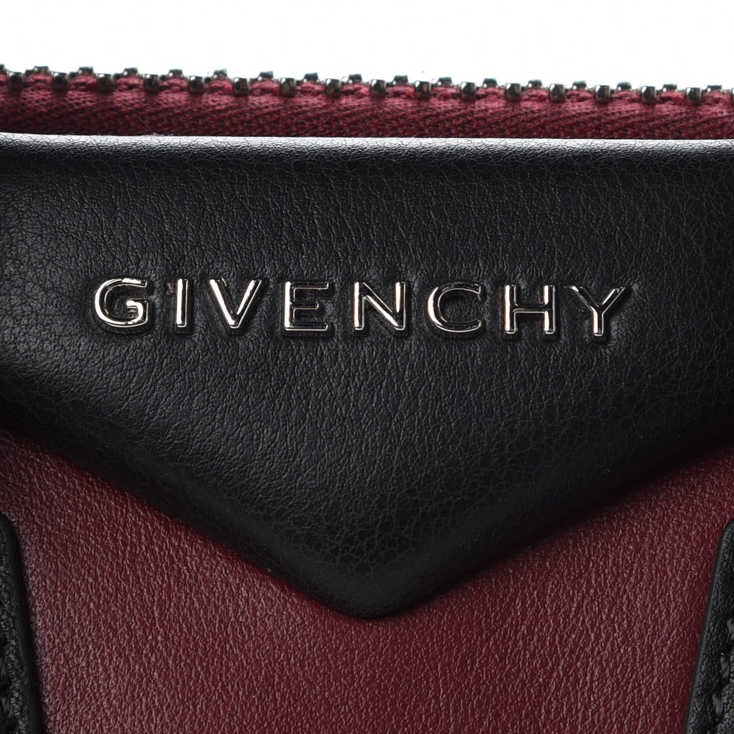 Givenchy Smooth Calfskin Ayers Mini Bi-Color Antigona Wine Black 6 of 8