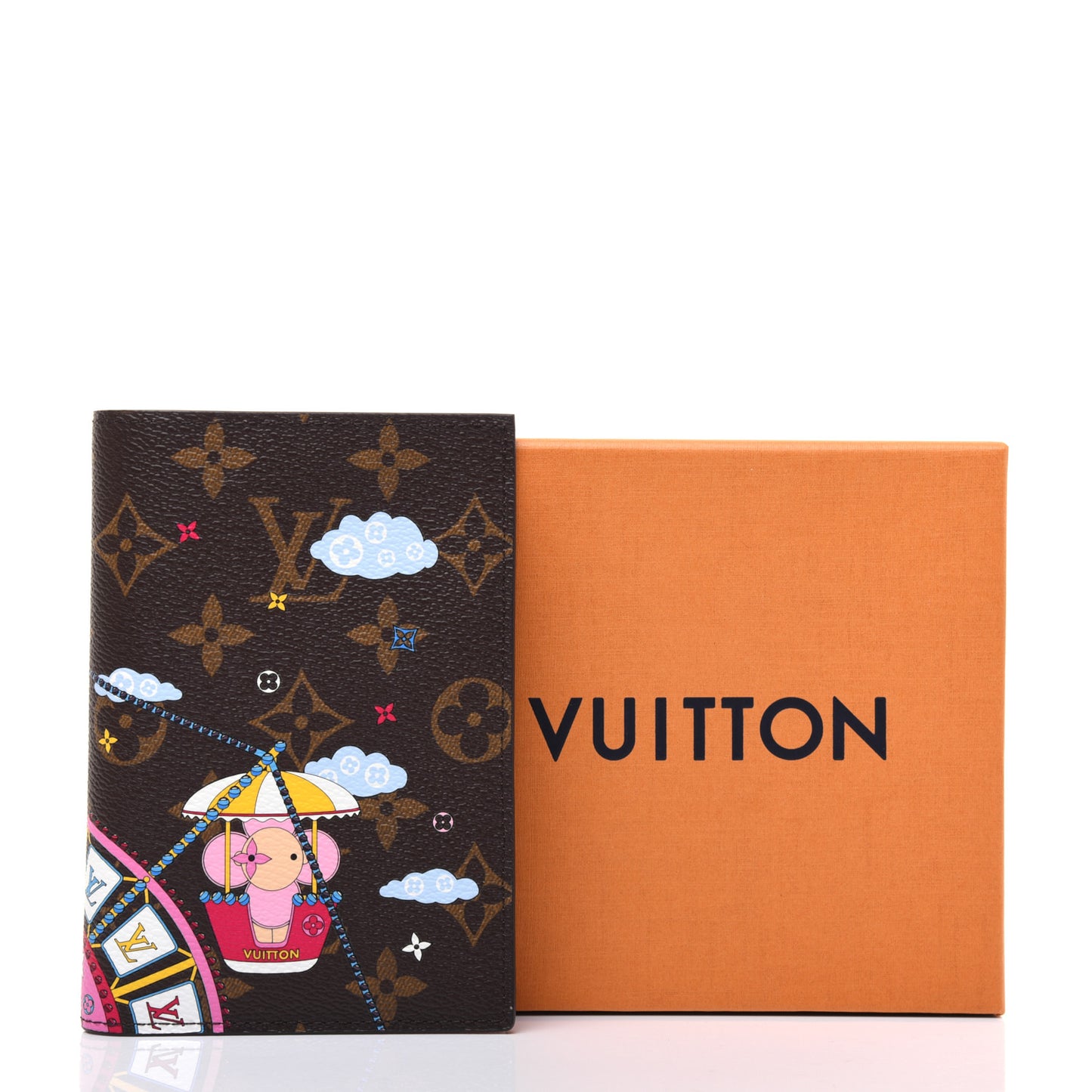 Monogram 2020 Christmas Animation Big Wheel Passport Cover Rose Ballerine
