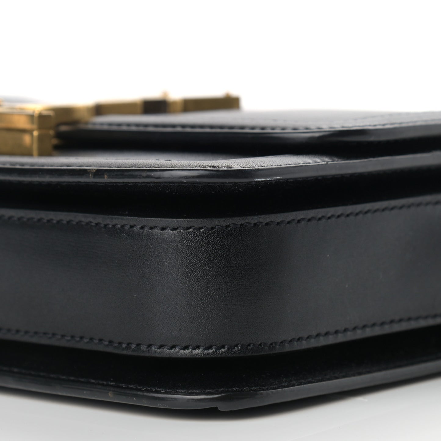 Smooth Calfskin Small Solferino Satchel Black