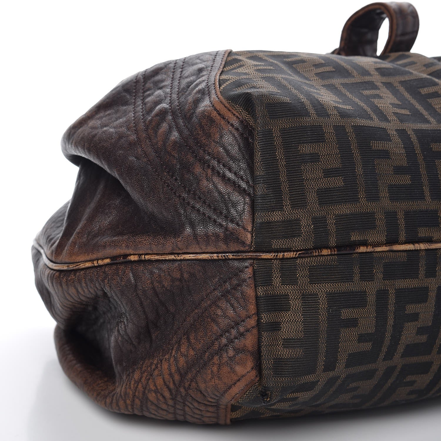 Fendi Zucca Nappa Nuvolata Vitello Tortuga Spy Tobacco Moro 16 of 17