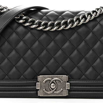 Chanel Calfskin Quilted Medium Boy Flap Black 8 of 13