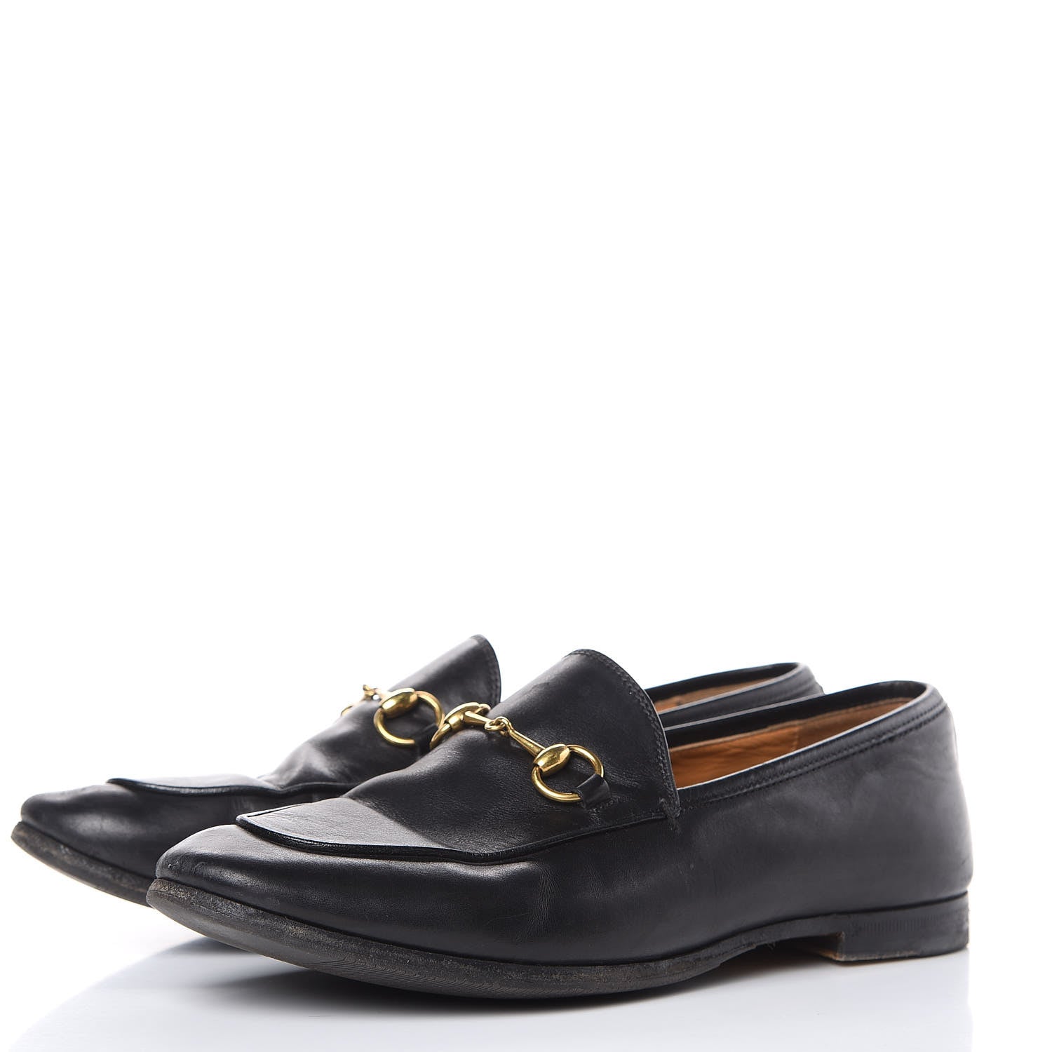 Gucci Calfskin Womens Jordaan Loafers 38 Black 3 of 16