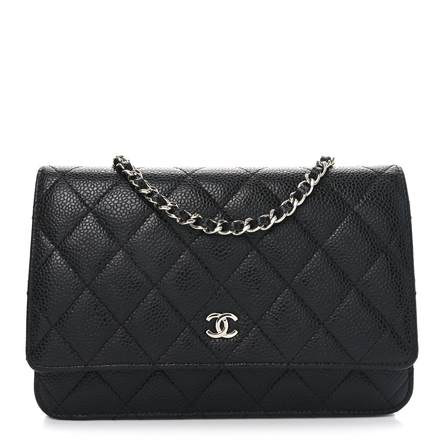 Chanel Caviar Quilted Wallet on Chain WOC Black 1 of 12
