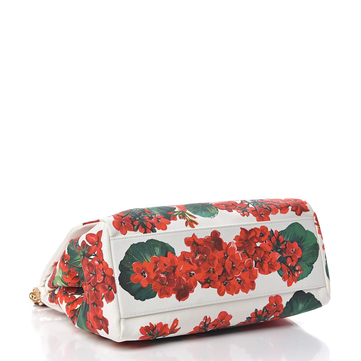 Canvas Court Printed Floral Extra Large Sicily Satchel Red Multicolor