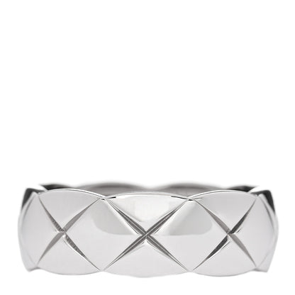 Chanel 18K White Gold Small Coco Crush Ring 53 6.5 1 of 5