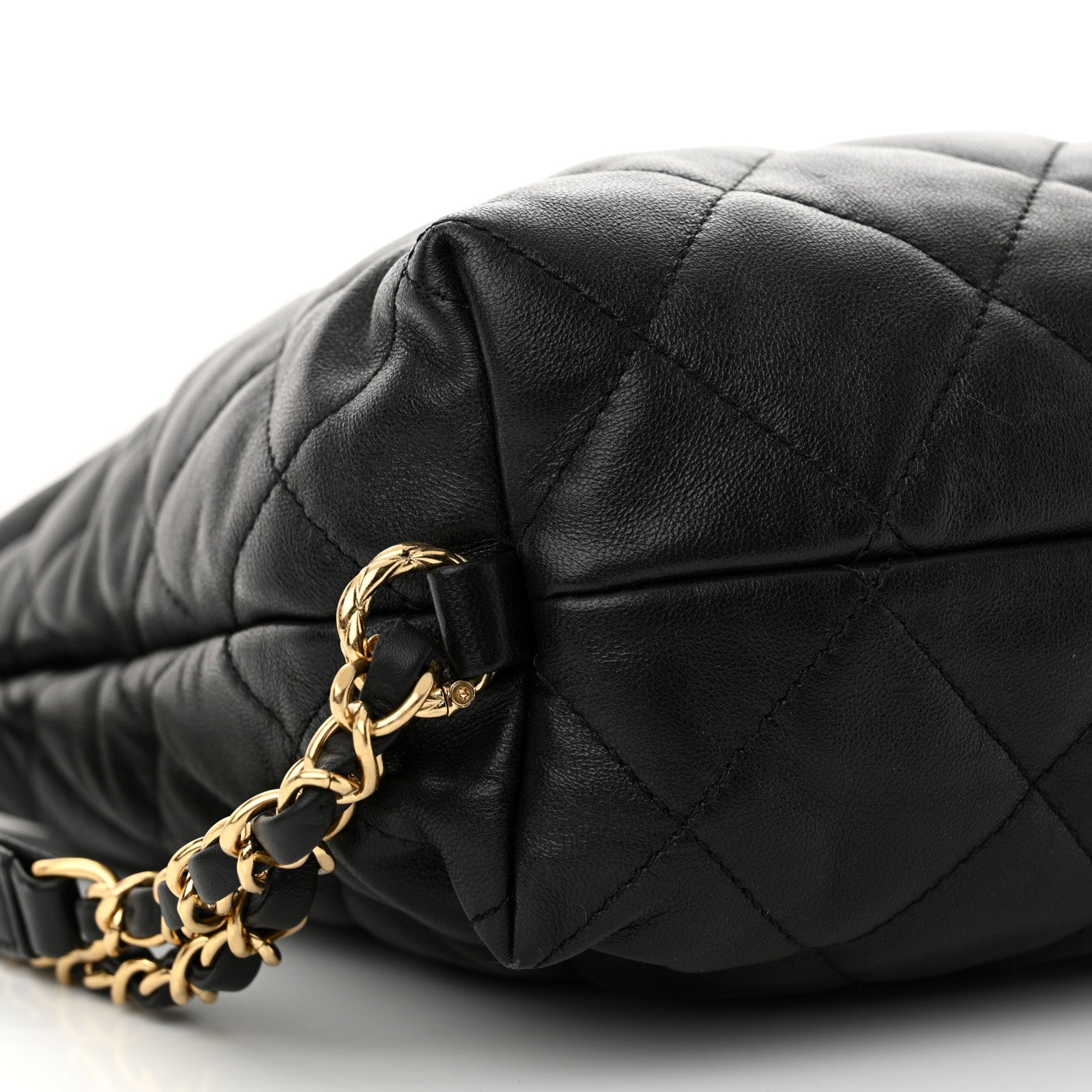 Chanel Lambskin Quilted Maxi Hobo Black 9 of 10