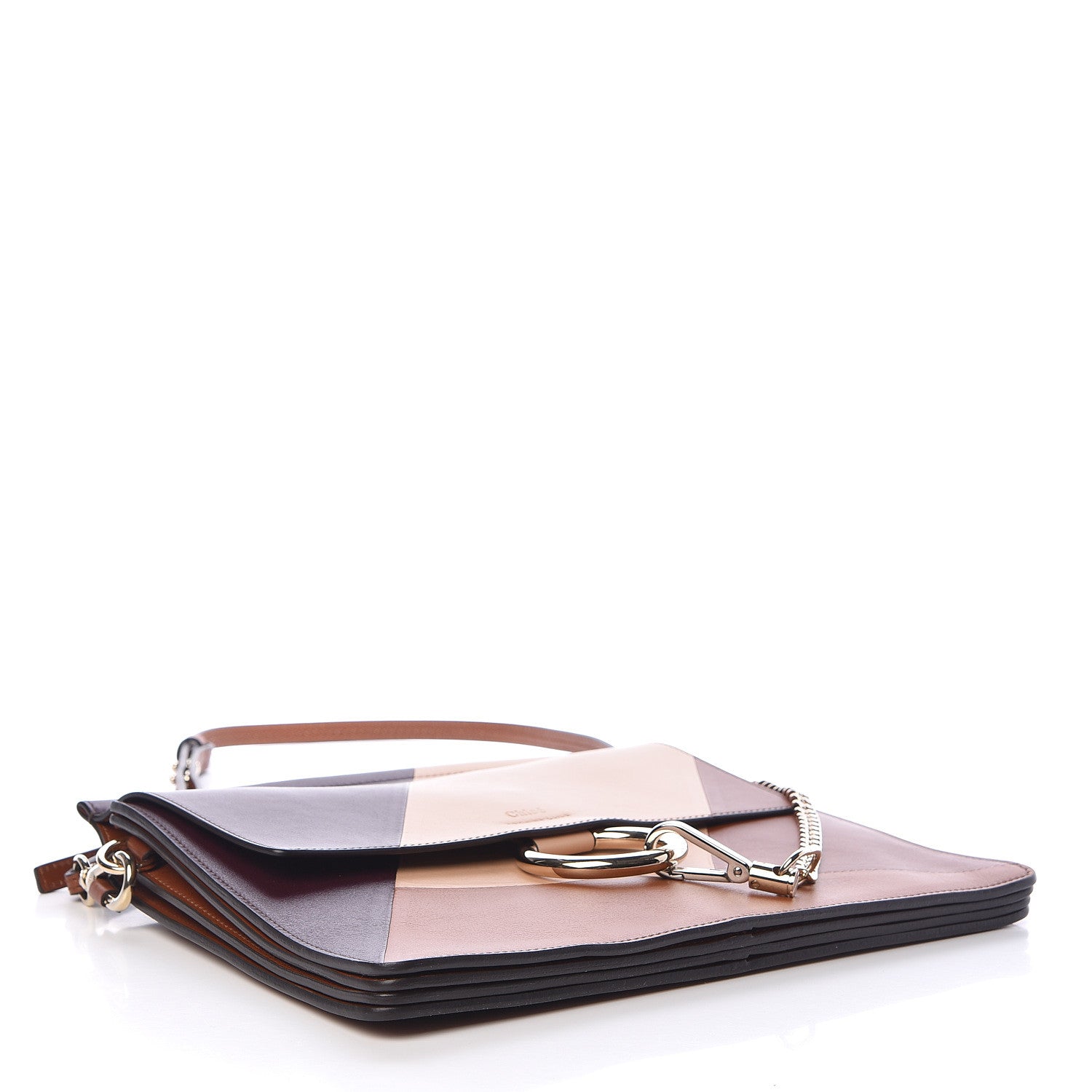 Chloe Smooth Calfskin Patchwork Medium Faye Shoulder Bag Light Tan 4 of 13