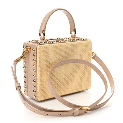Dolce & Gabbana Dauphine Crystal Rose Embellished Lily Box Bag Beige 3 of 9