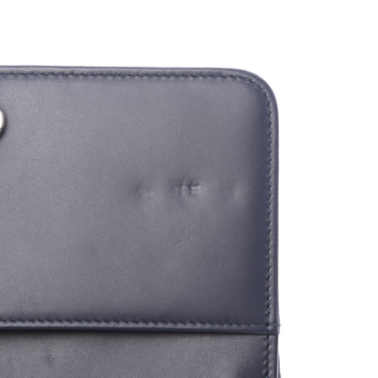 Chanel Lambskin Camellia Studded Wallet on Chain WOC Navy 11 of 12