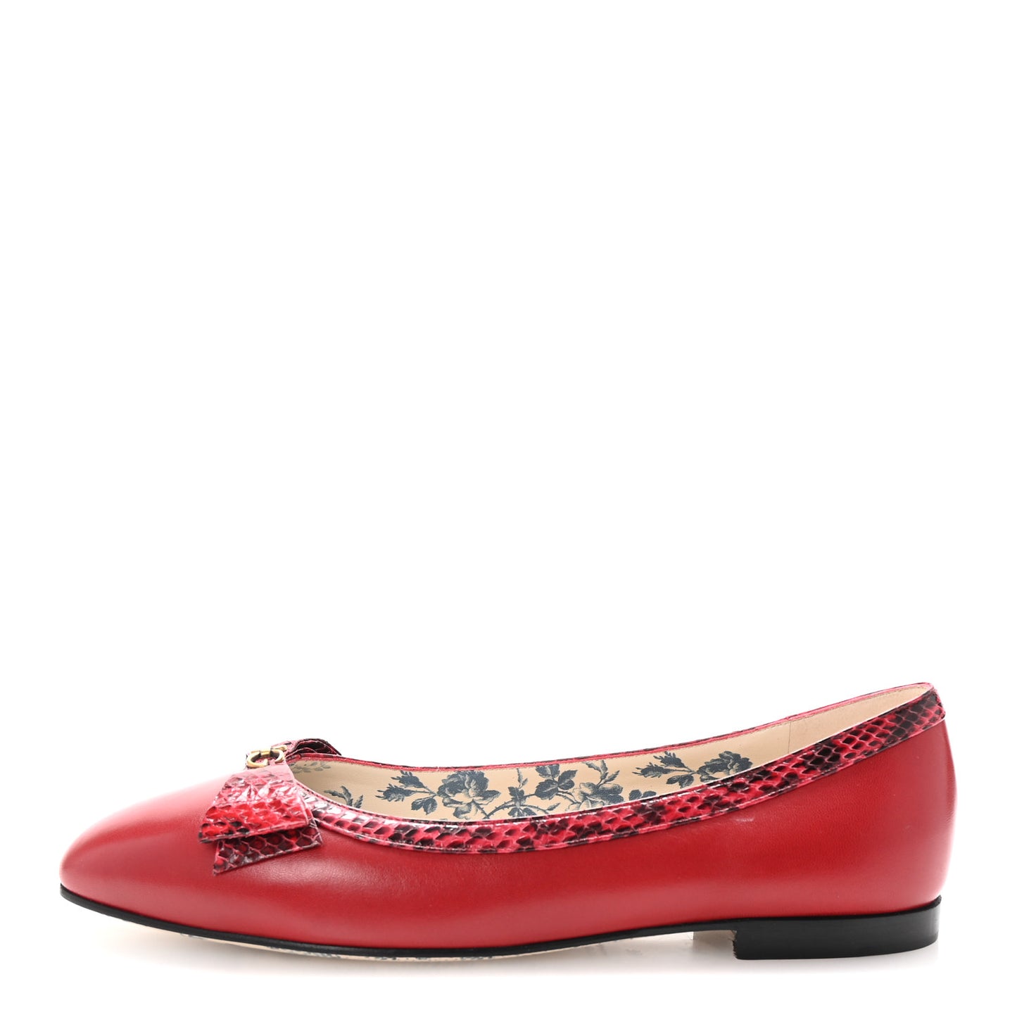 Malaga Kid Elaphe Yva Ballet Flats 38 Hibiscus Red