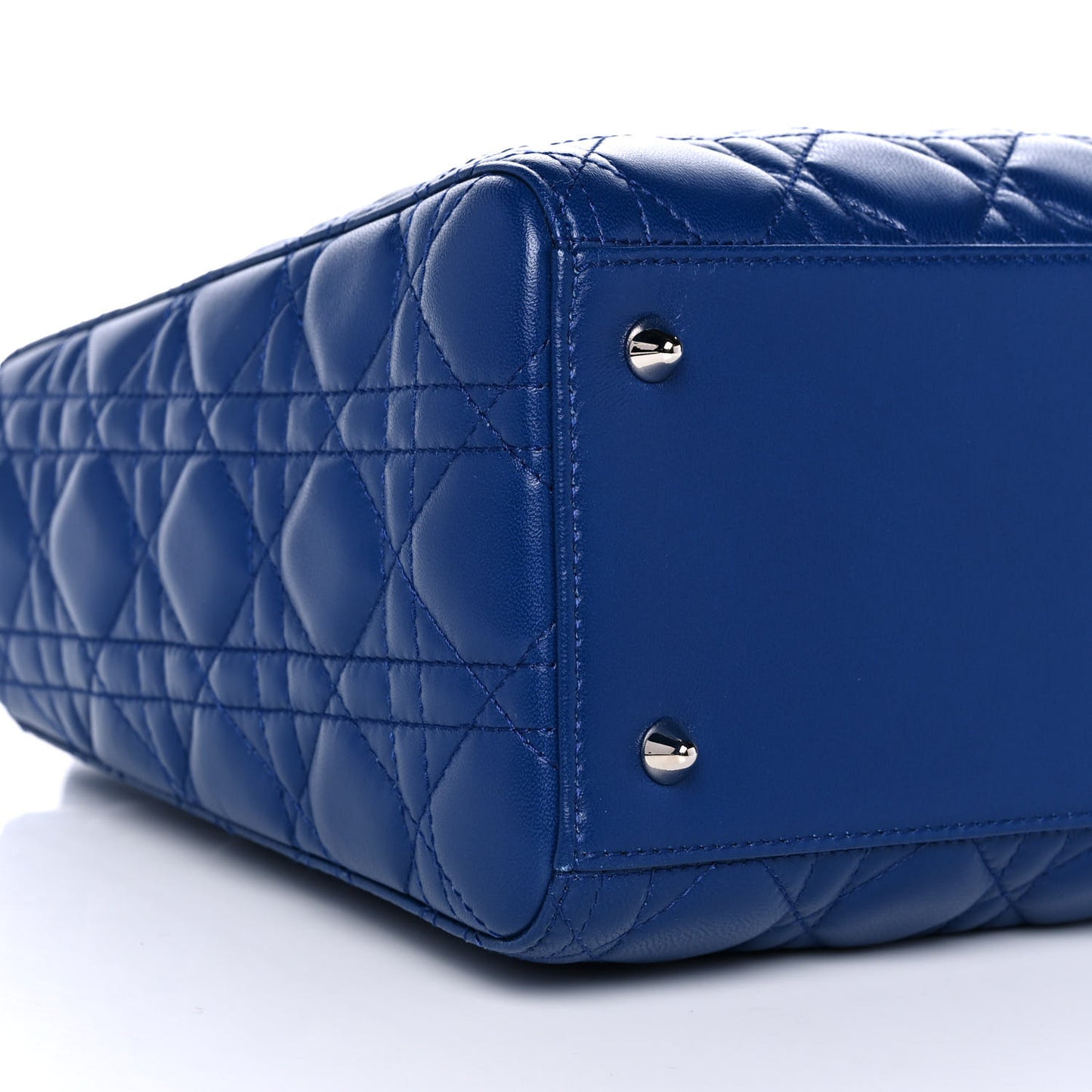 Lambskin Cannage Medium Lady Dior Blue
