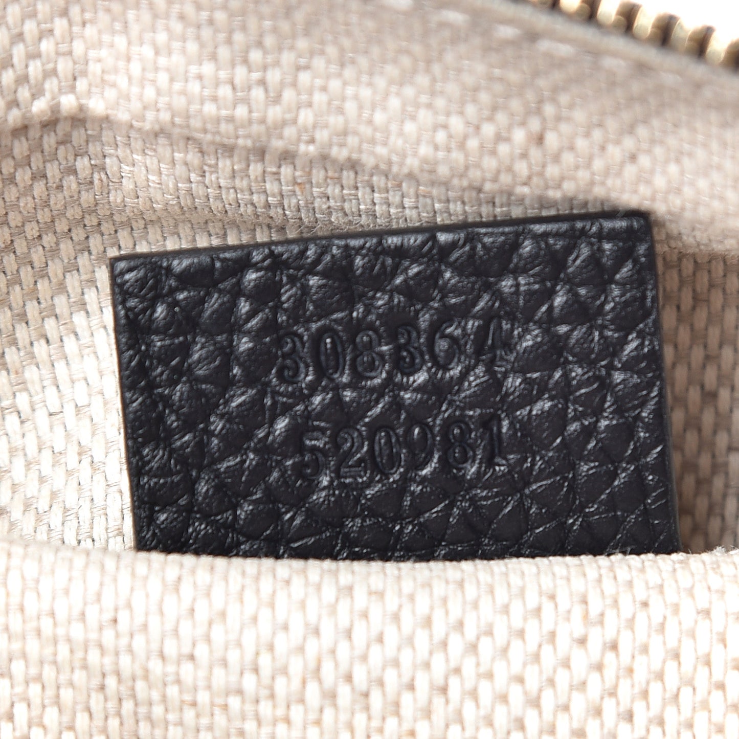 Pebbled Calfskin Small Soho Disco Bag Black