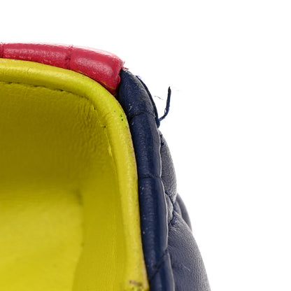 Christian Dior Lambskin Cannage Large Tri-Color Lady Dior Pink Blue Yellow 10 of 13