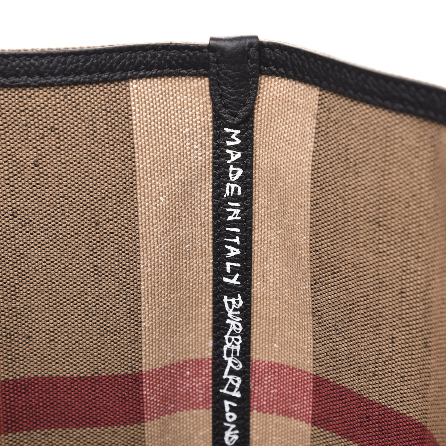 Coated Canvas Mega Check Medium Doodle Tote Black