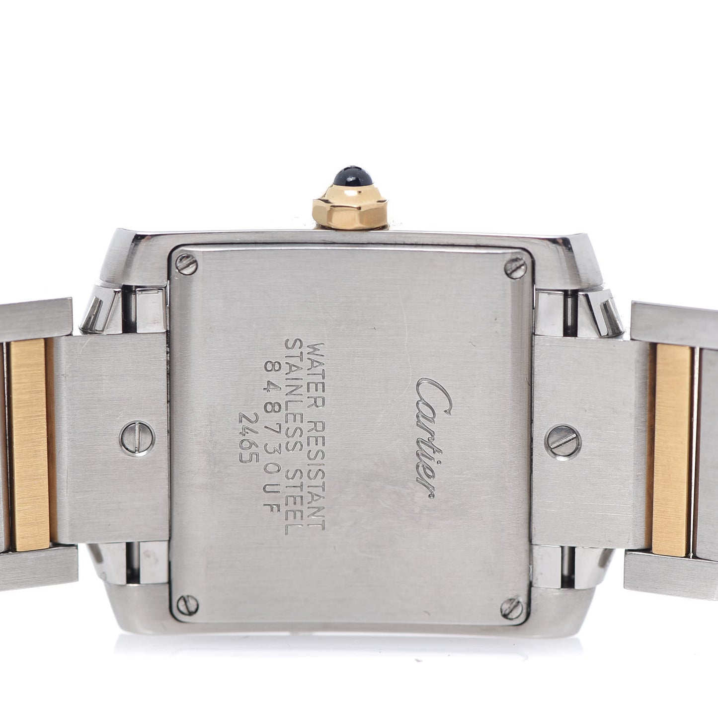 Stainless Steel 18K Yellow Gold 25mm Tank Francaise Quartz Watch