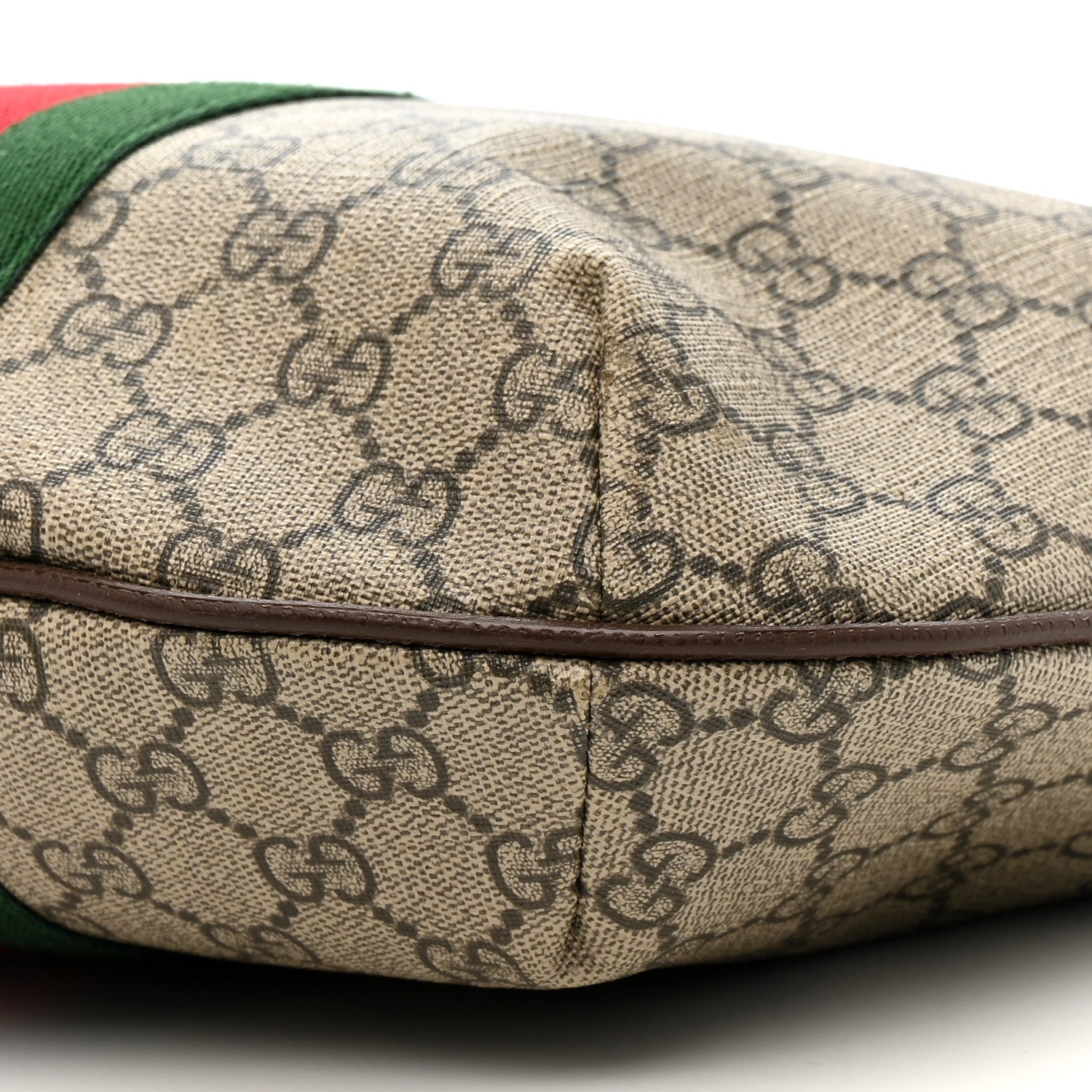 Gucci GG Supreme Monogram Web Small Ophidia Half Moon Hobo Brown 10 of 16