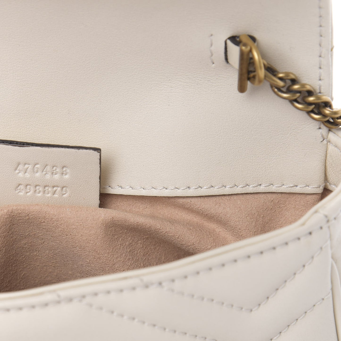 Calfskin Matelasse Super Mini GG Marmont Shoulder Bag White
