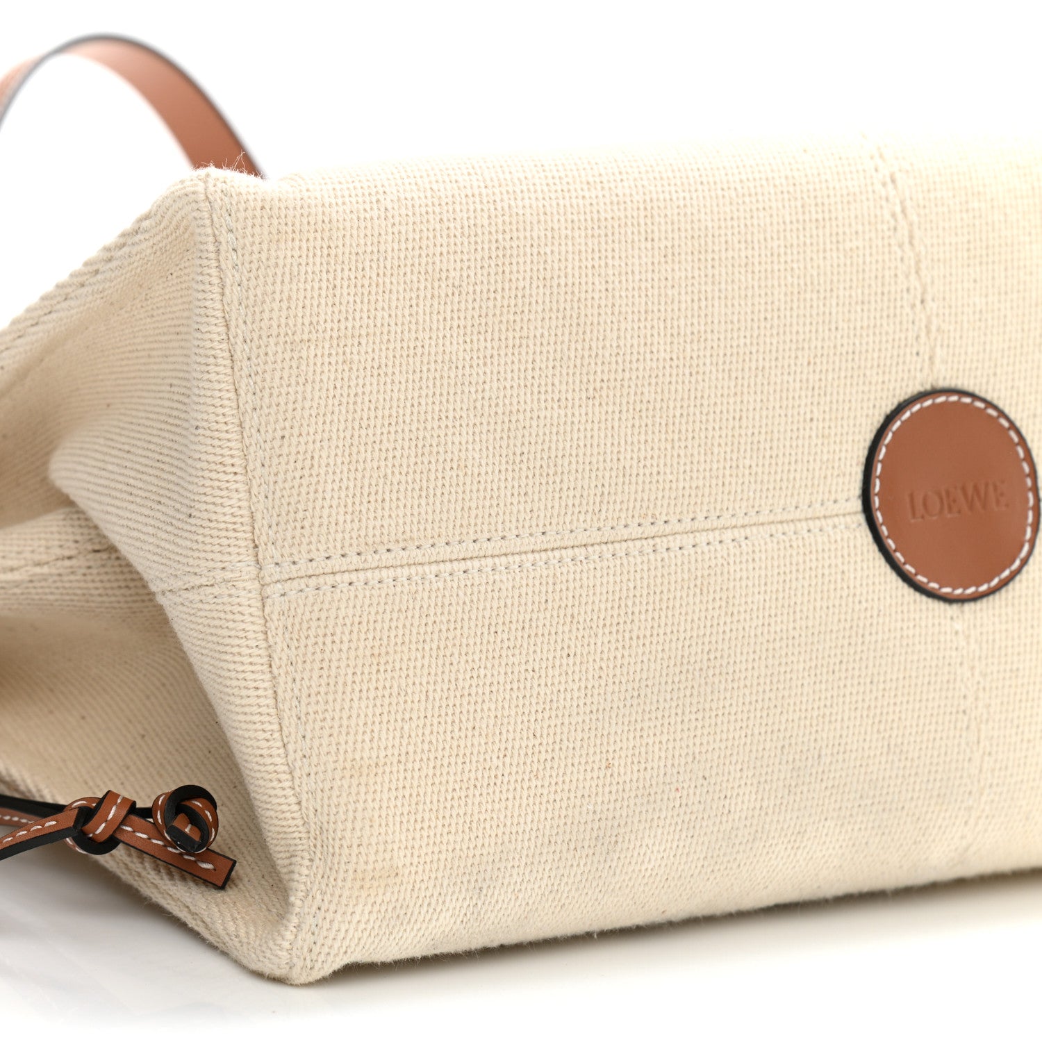 Loewe Canvas Calfskin Small Cushion Tote Beige 10 of 11