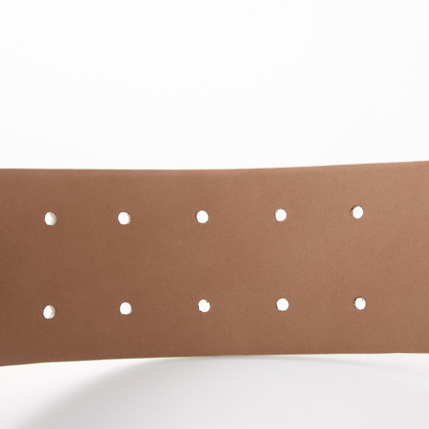 Chanel Lambskin Logo Wide Belt 85 34 Off White 7 of 8