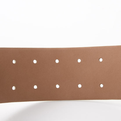Chanel Lambskin Logo Wide Belt 85 34 Off White 7 of 8