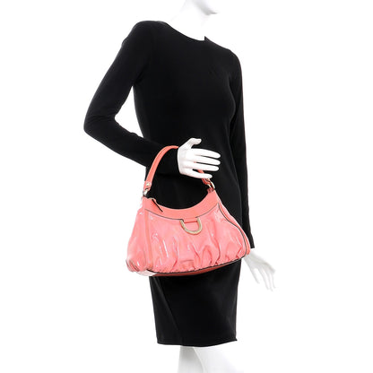 Gucci Patent Medium D Gold Hobo Bag Pink 2 of 7