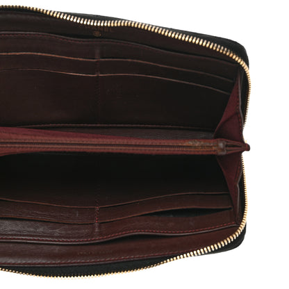Chanel Lambskin Quilted Large Gusset Zip Around Wallet Black 5 of 8